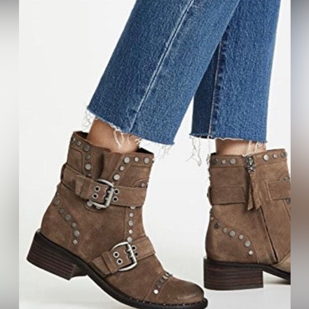 Sam Edelman Drea Studded Suede Booties  Sz 8